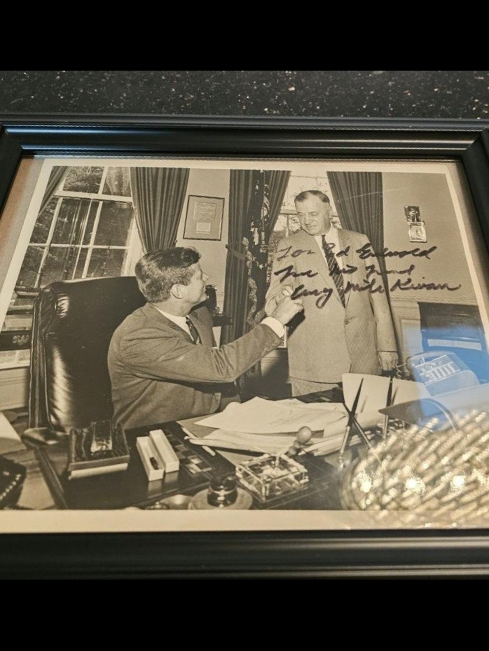President John F. Kennedy and Michael Kirwan, Congressman autographed Photo